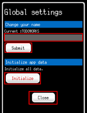 User name setting and initialize app date