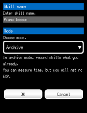 Input skill name and choose mode : Archive